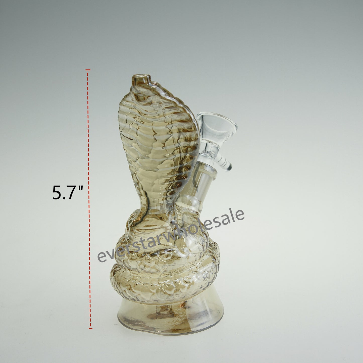 5.7 Inch Tall Electroplated Snake Glass Water Pipe 14mm Female Joint