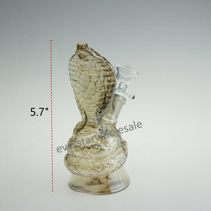 5.7 Inch Tall Electroplated Snake Glass Water Pipe 14mm Female Joint