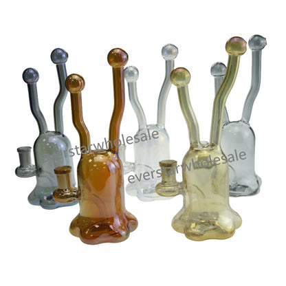 8.4 Inch Tall Metallic Color Electroplated Long Feeler Glass Water Pipes-Random Color