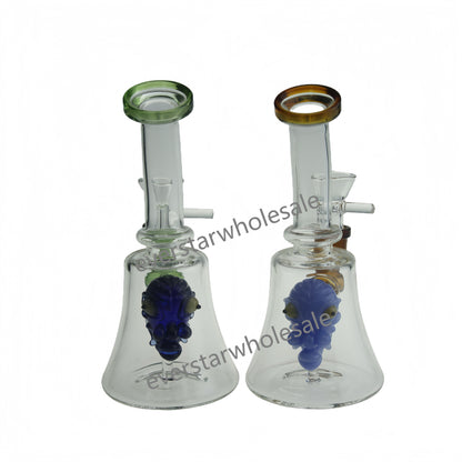 6.5 Inch Tall Colored Monster Perc Glass Water Pipe-Random Color Comes