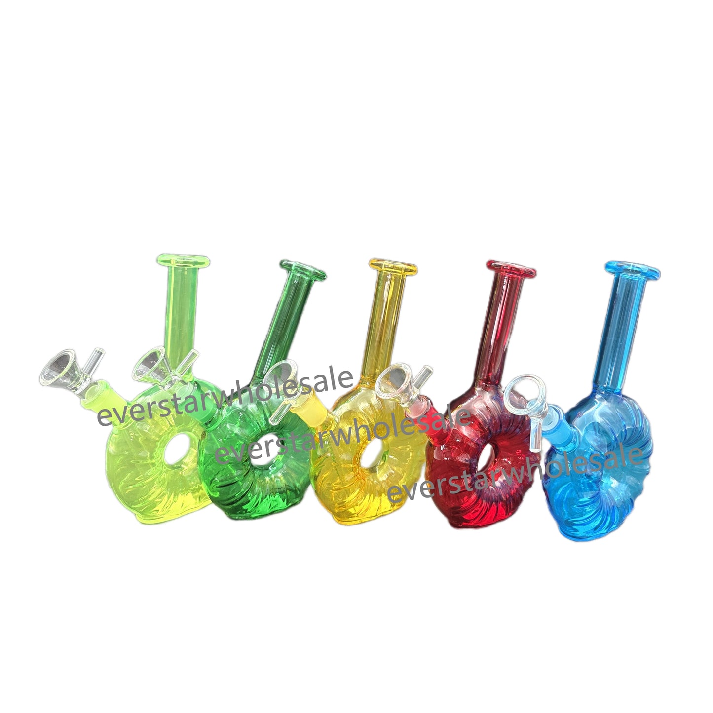6.8 Inch Tall Colored Liquor Bottle Glass Water Pipe 14mm Female Joint-Random Color Comes