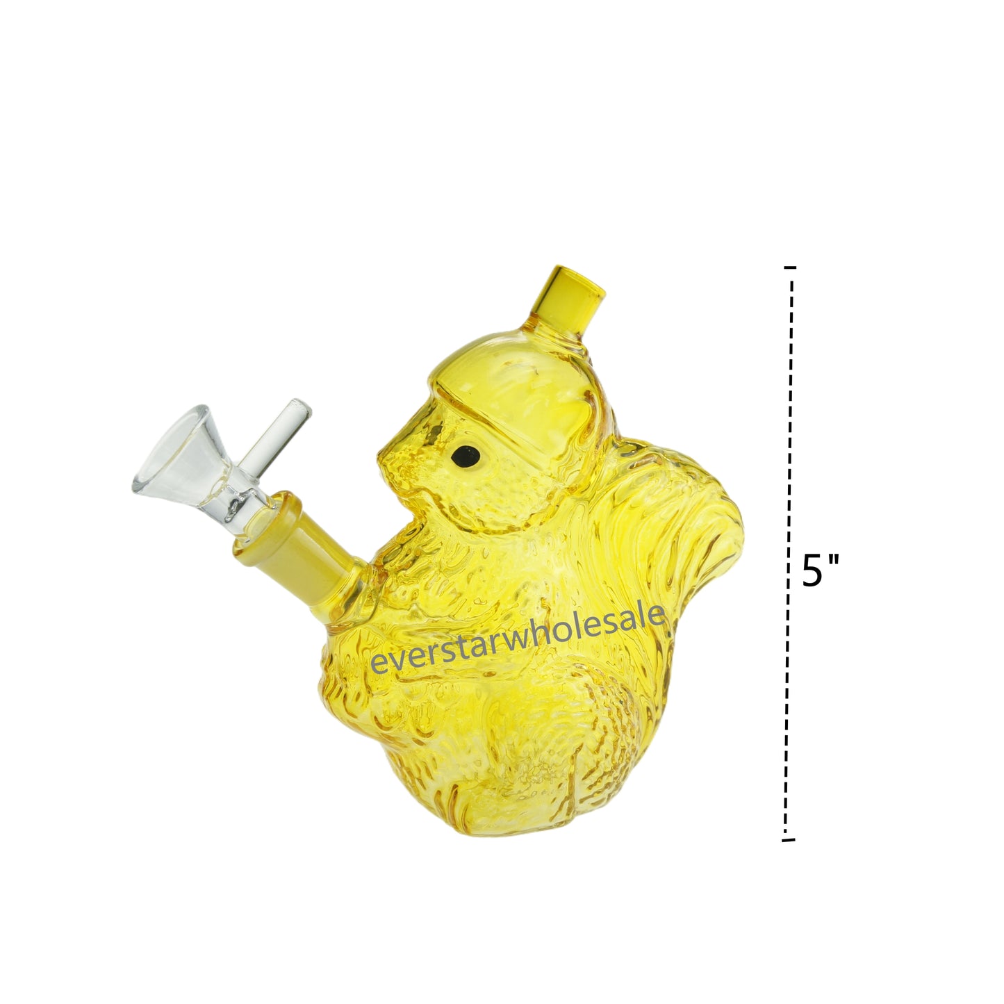 5 Inch Tall Colored Squirrel Glass Water Pipe-Random Color Comes