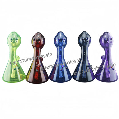 6 Inch Tall Colored Octopus Glass Wate Pipe-Random Color Comes