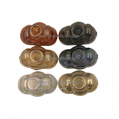 3.85 Inch Length Electroplated Cloud Design Glass Hand Pipes-Random Color Comes