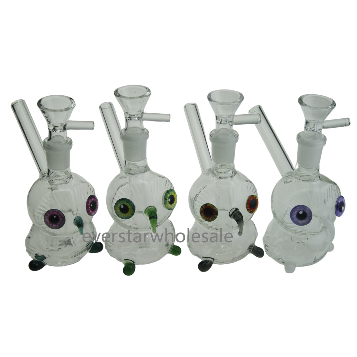 4.2 Inch Tall Small Owl Glass Water Pipe 14mm Female Joint