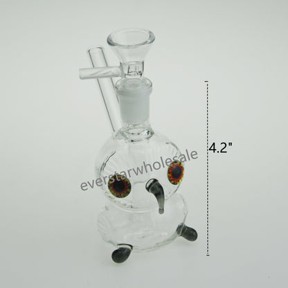 4.2 Inch Tall Small Owl Glass Water Pipe 14mm Female Joint