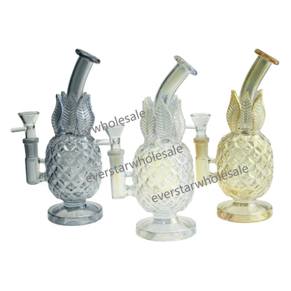 8.25 Inch Metallic Color Electroplating Glass Water Pipe