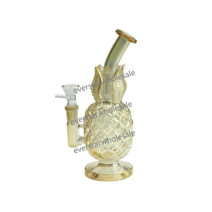 8.25 Inch Metallic Color Electroplating Glass Water Pipe