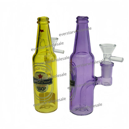 6 Inch Colored Small Beer Bottle Glass Water Pipe-Random Color Comes
