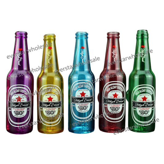 6 Inch Colored Small Beer Bottle Glass Water Pipe-Random Color Comes