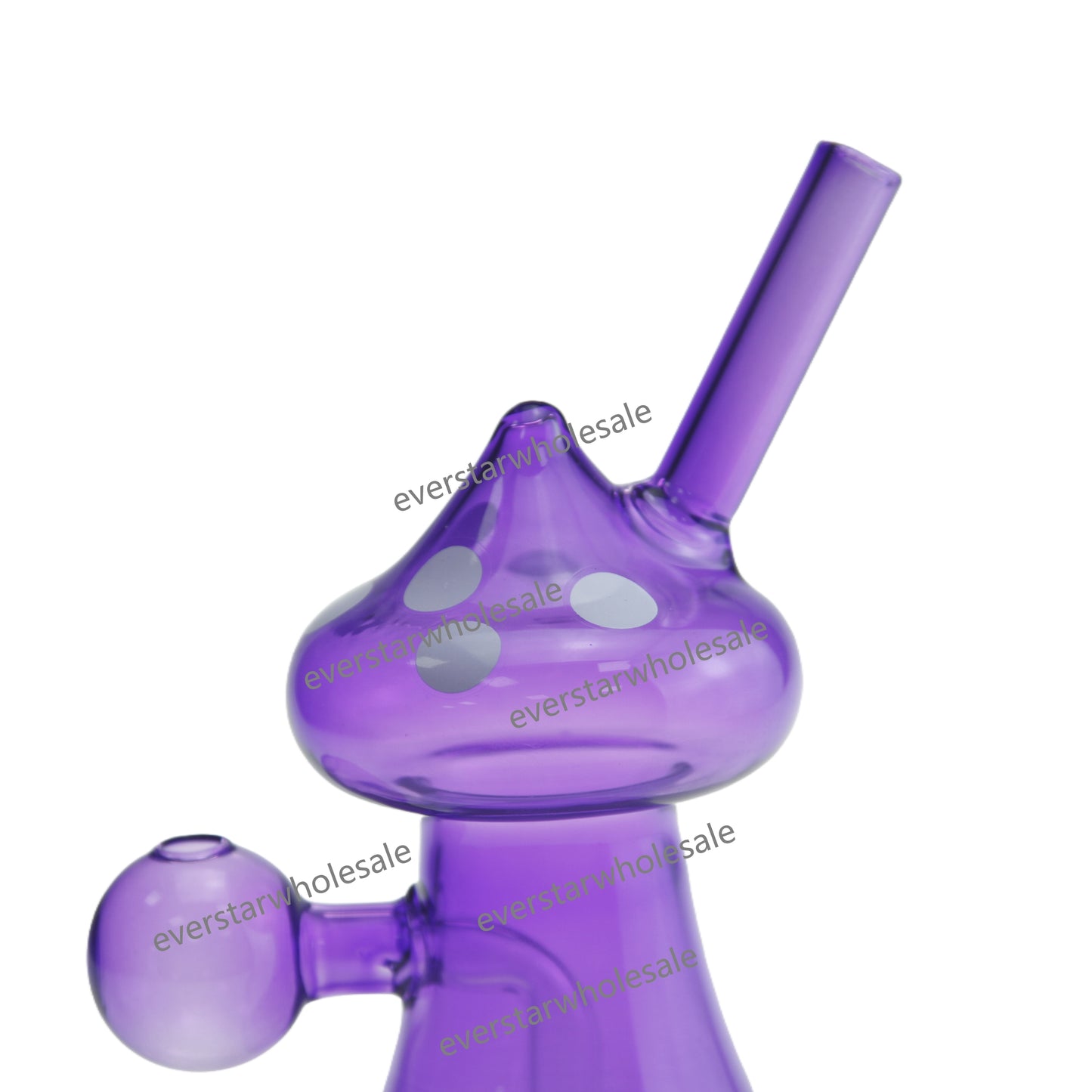 5 Inch Tall Colored Mushroom Glass Bubbler-Random Color Comes