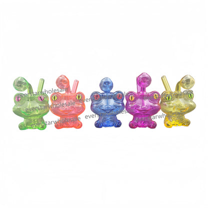 4.5 Inch Tall Colored Frog Glass Bubbler-Random Color Comes