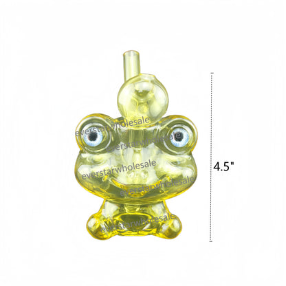 4.5 Inch Tall Colored Frog Glass Bubbler-Random Color Comes