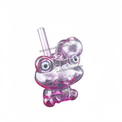 4.5 Inch Tall Colored Frog Glass Bubbler-Random Color Comes