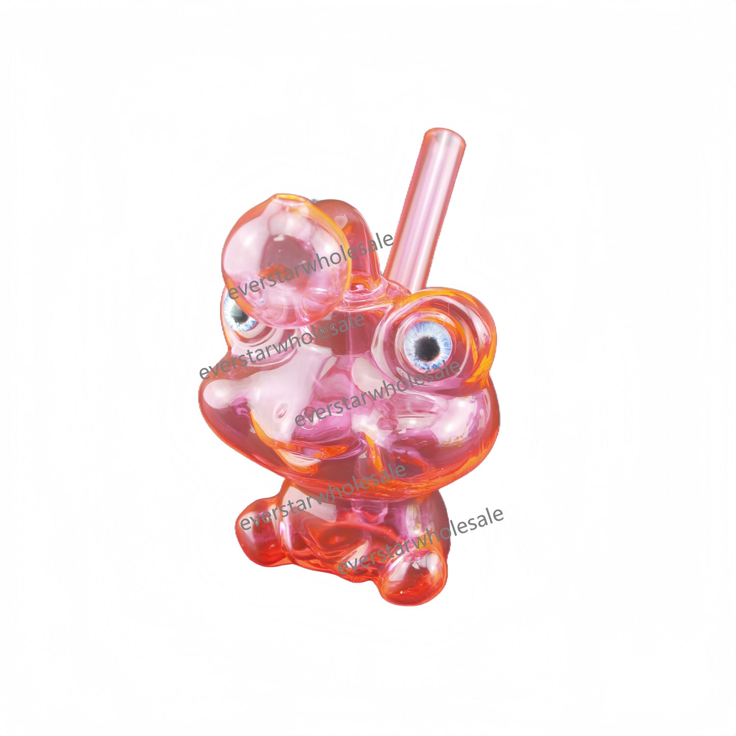 4.5 Inch Tall Colored Frog Glass Bubbler-Random Color Comes