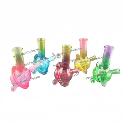 6.5 Inch Tall Double Gradient Color Globe Glass Water Pipe-Random Color Comes