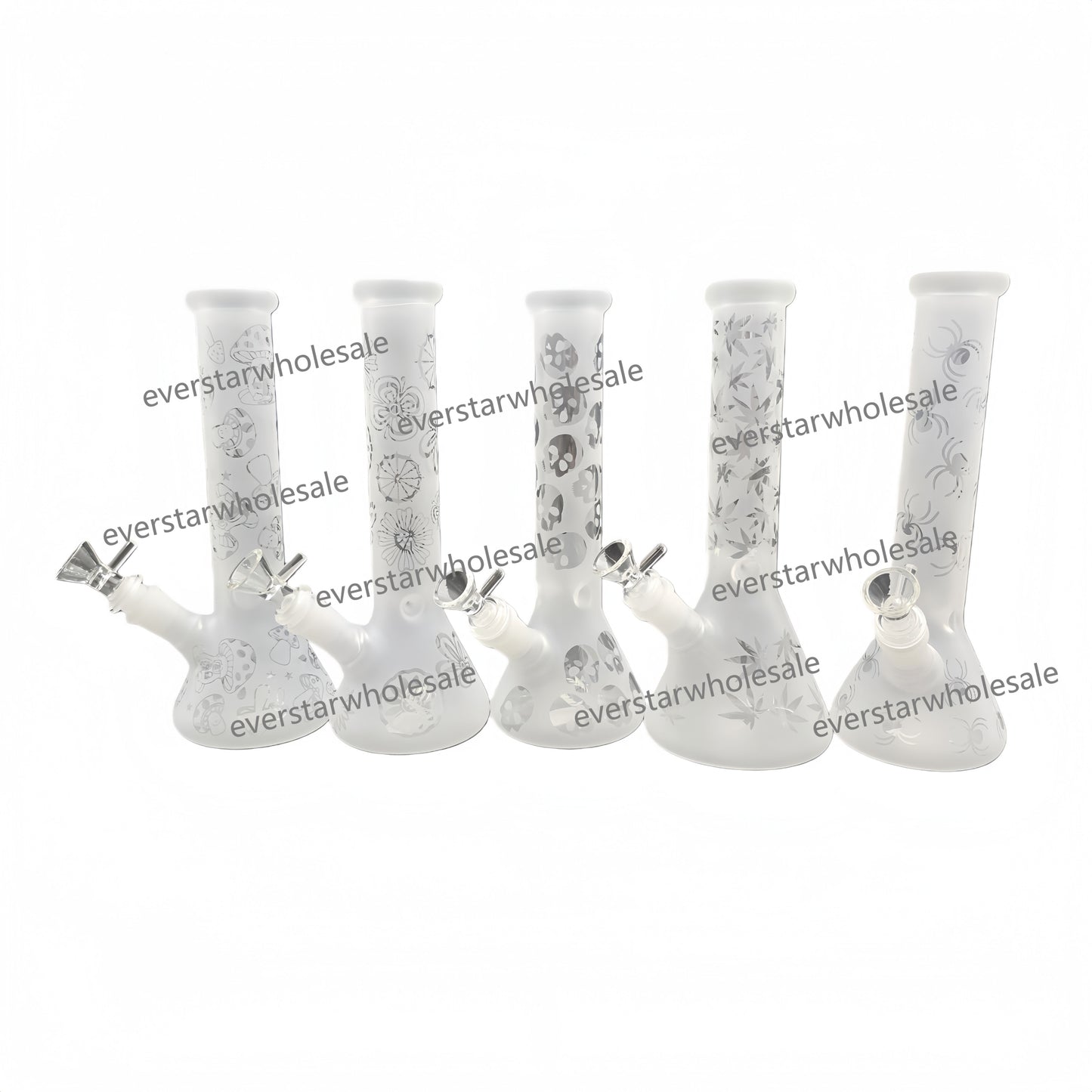 10 Inch Sandblast Glass Beaker Water Pipe