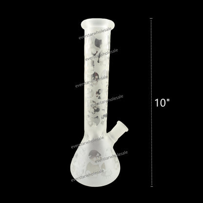 10 Inch Sandblast Glass Beaker Water Pipe