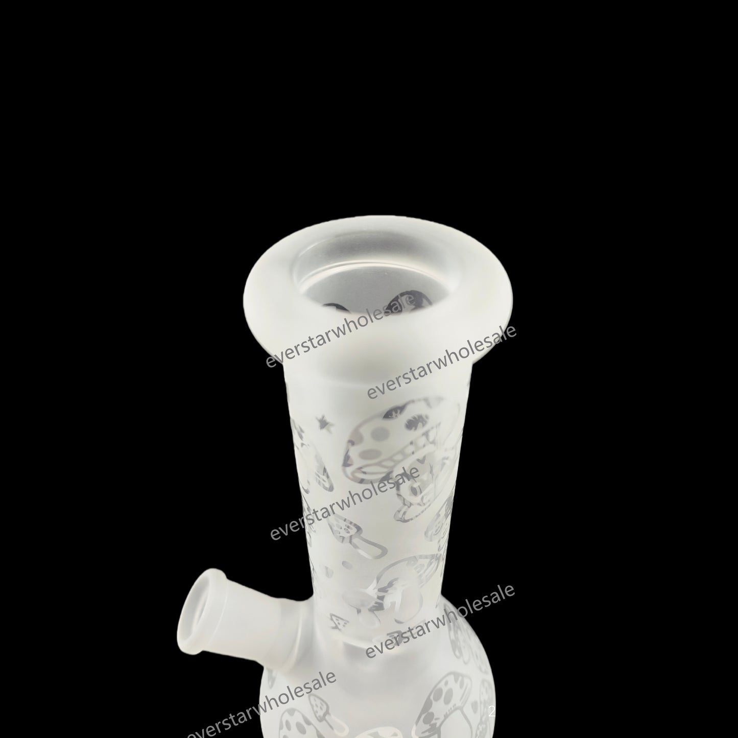8 Inch Tall Sandblast Glass Beaker Water Pipe