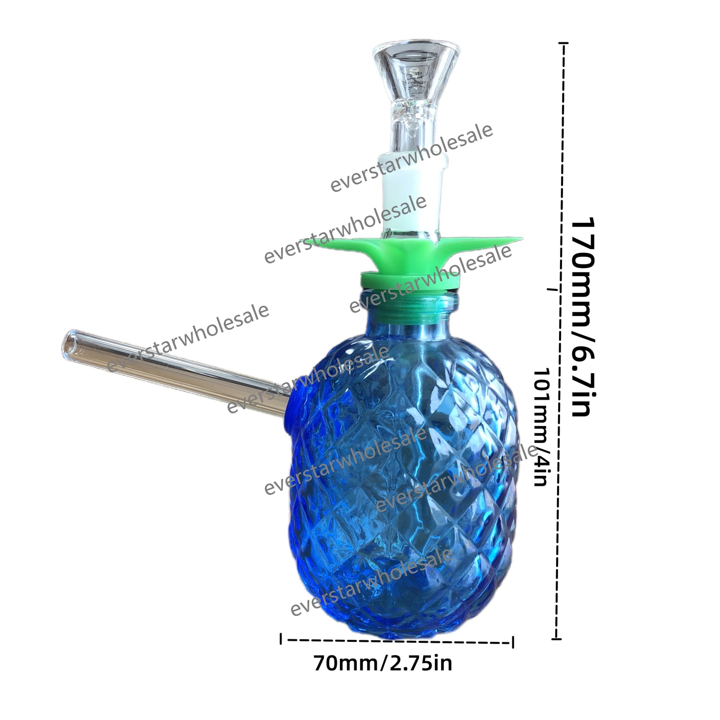 Small Pineapple Glass Water Pipe with Detachable Accessories
