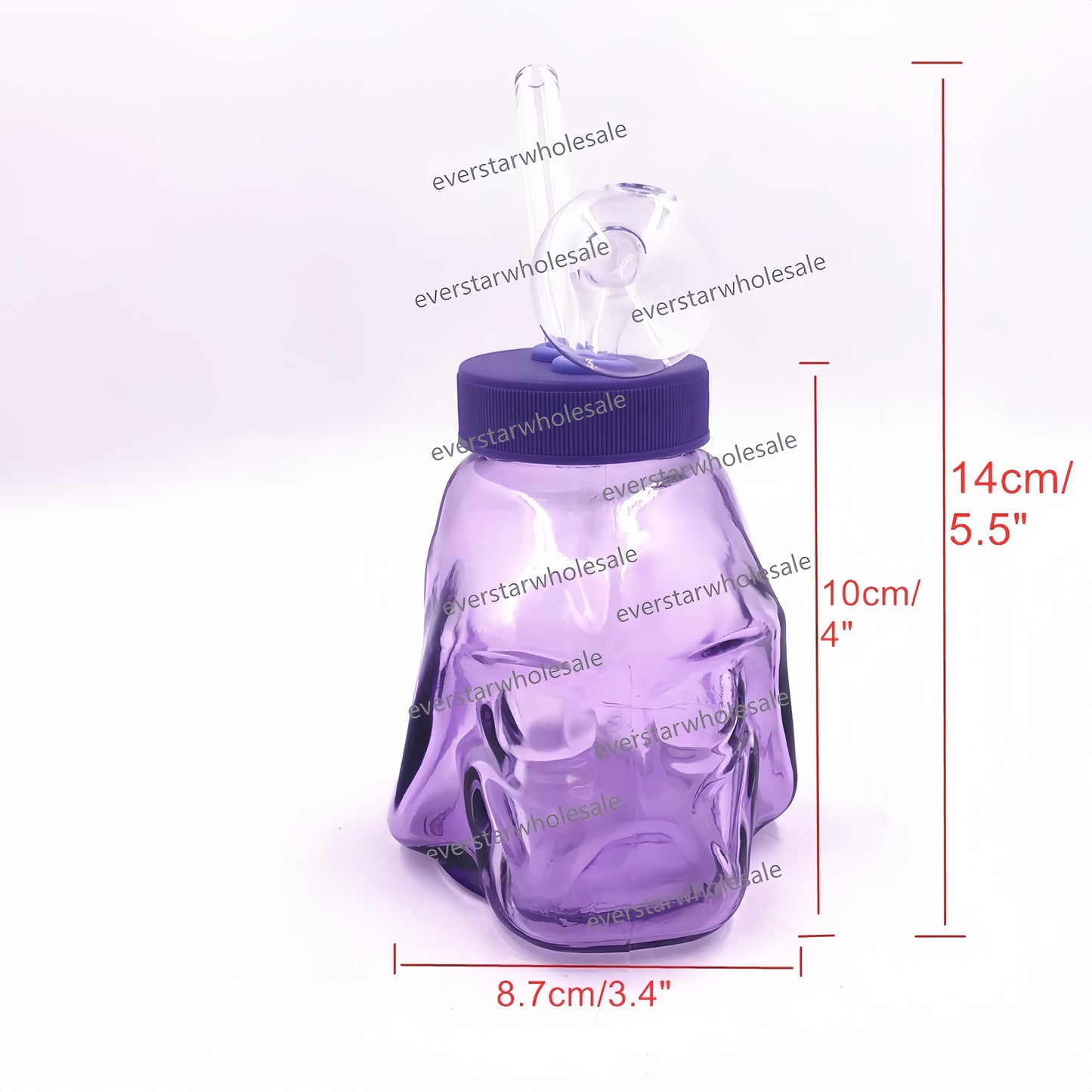 4 Inch Colorful Darth Vader Glass Bubbler