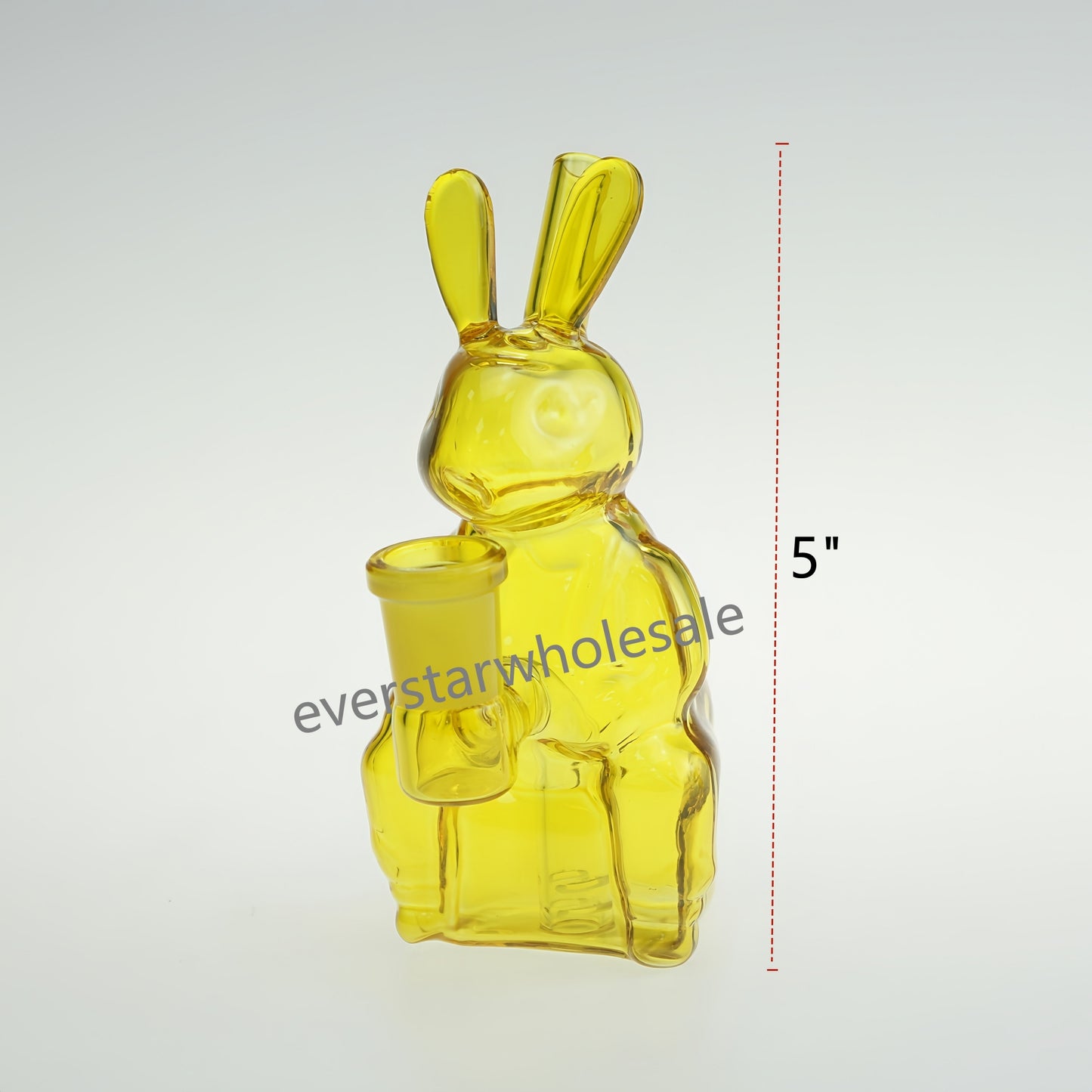 5 Inch Tall Colored Rabbit Cute Bunny Small Glass Water Pipe