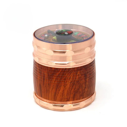 Russian Swivel Game Cover Wooden Color Herb Grinder 4 Layers