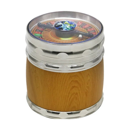 Russian Swivel Game Cover Wooden Color Herb Grinder 4 Layers