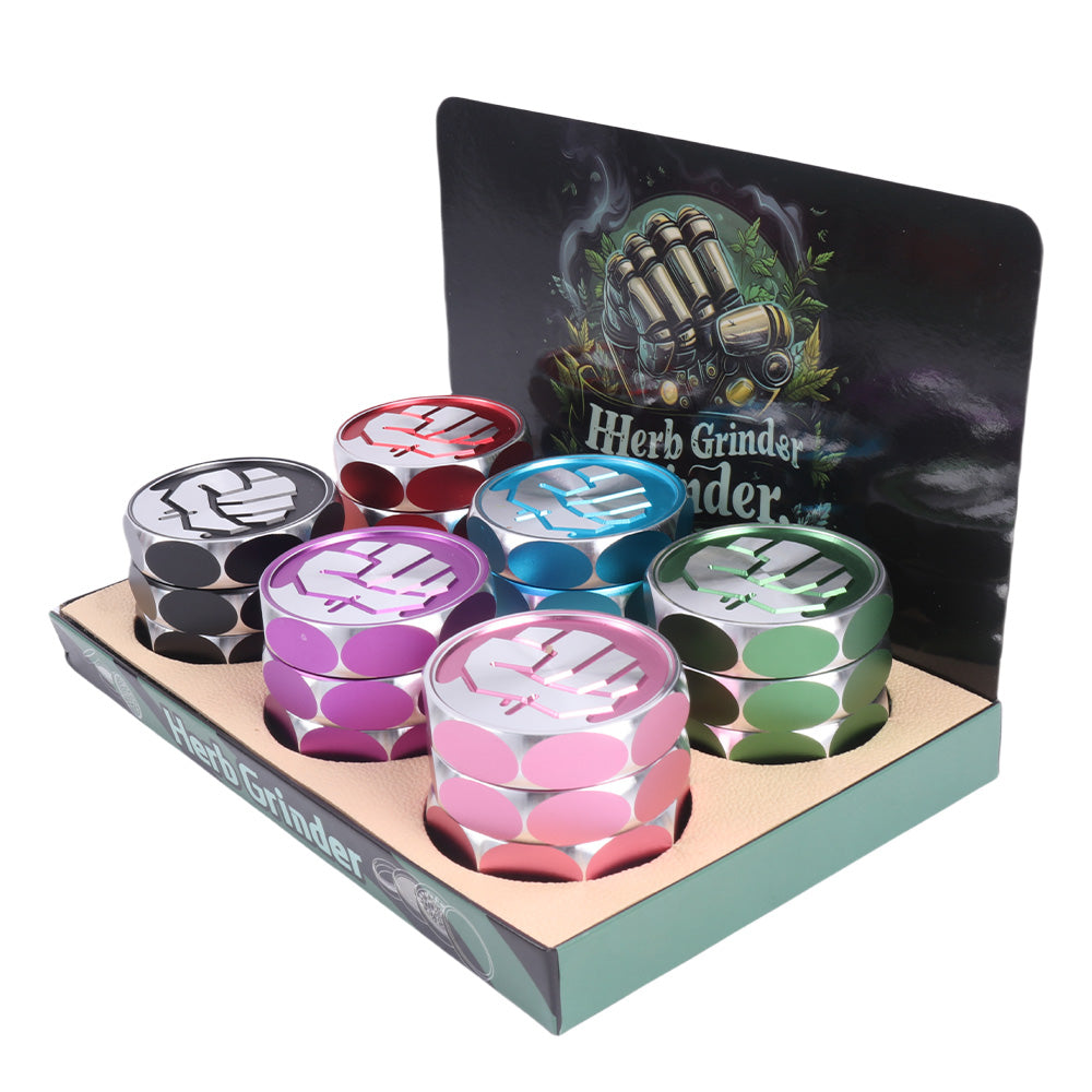 Aluminum Alloy Metal Herb Grinder Curved Fist Cover