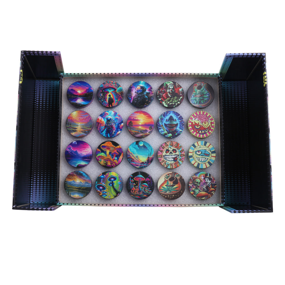 50mm 4 Layers Gift Set Herb Grinder Zinc Alloy Tobacco Grinder-20 PCS PACK
