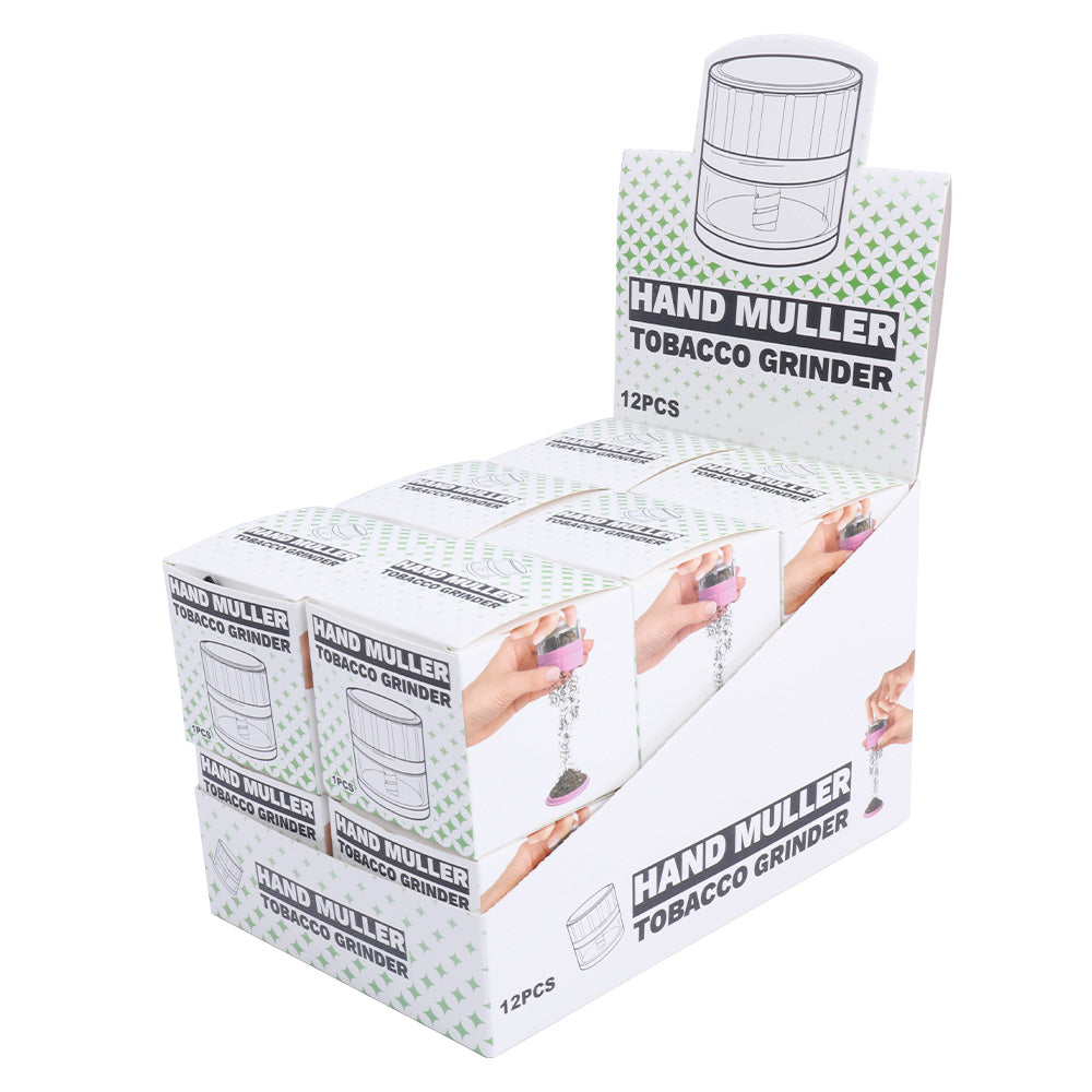 Plastic Rotating Herb Grinder Hand Muller Tobacco Grinders