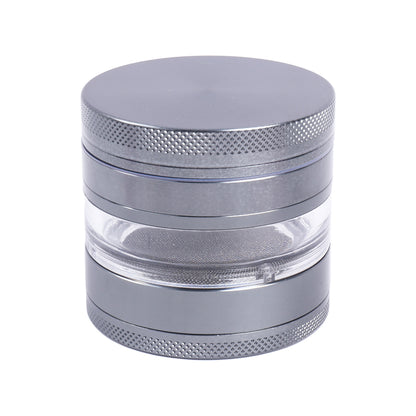 4 Layers Herb Grinder with Window Curved Dot Cover