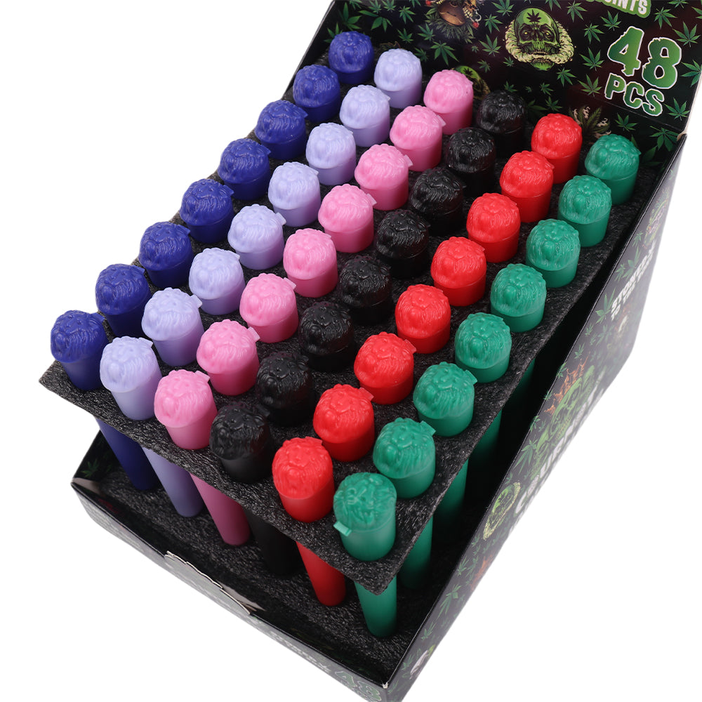 Lion Head Lid Plastic Pre Rolled Cone Paper Container-48pcs/Display Box
