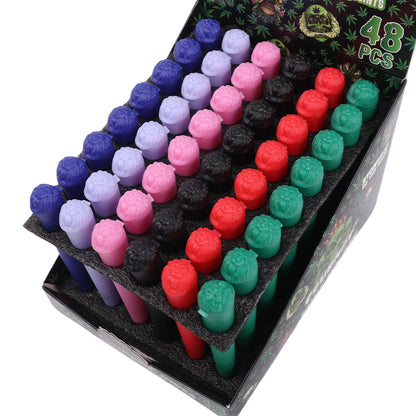 Lion Head Lid Plastic Pre Rolled Cone Paper Container-48pcs/Display Box