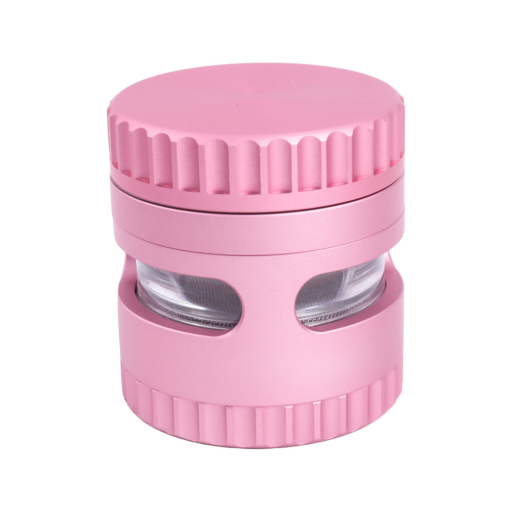 Jagged Cover Aluminum Alloy Herb Grinder with Window