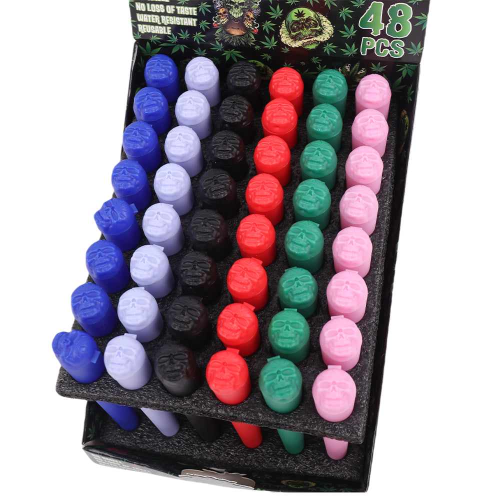 Skull Lid Plastic Cone Holder-48pcs/Display Box