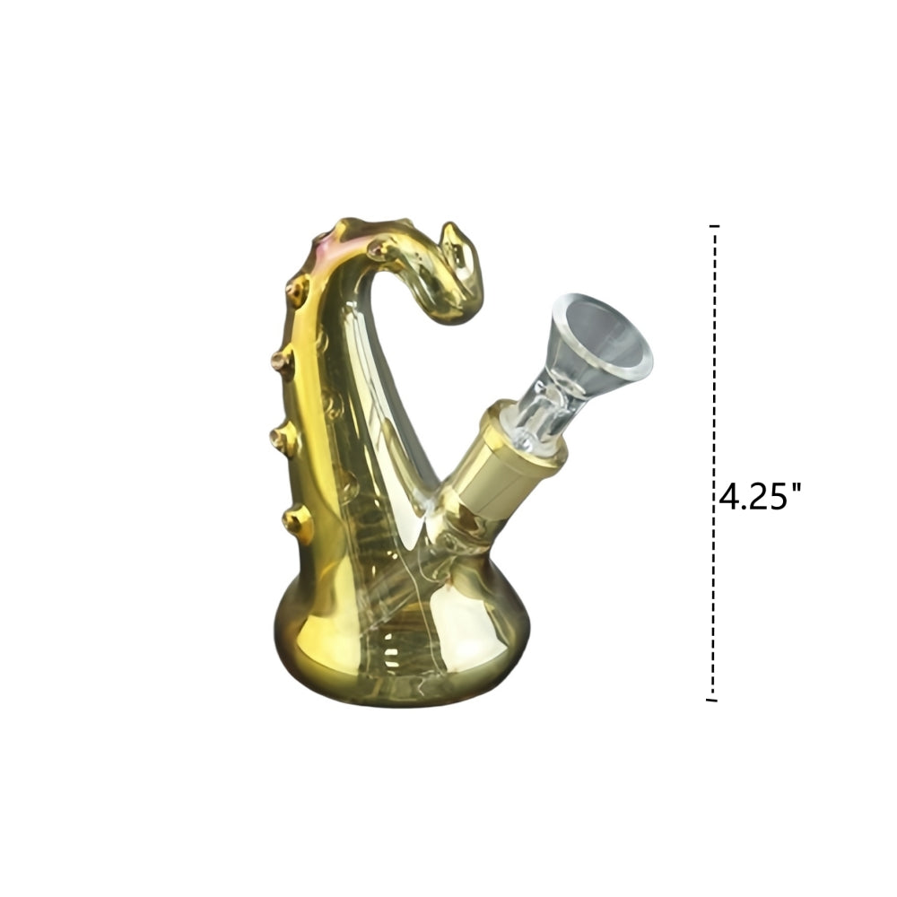 1pc 4.25" Electroplated Octopus Leg Mini Glass Bong