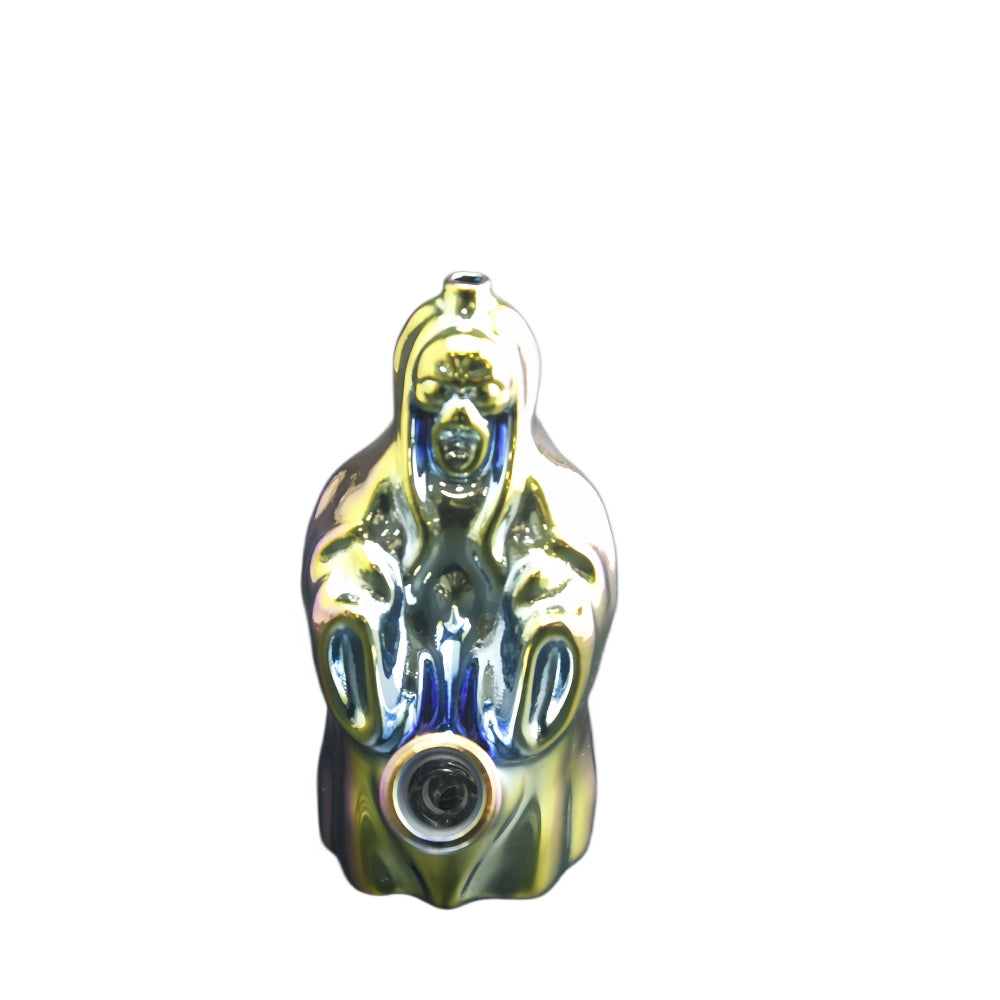 4.75 Inch Tall Electroplated Wizard Small Glass Bong Water Pipe