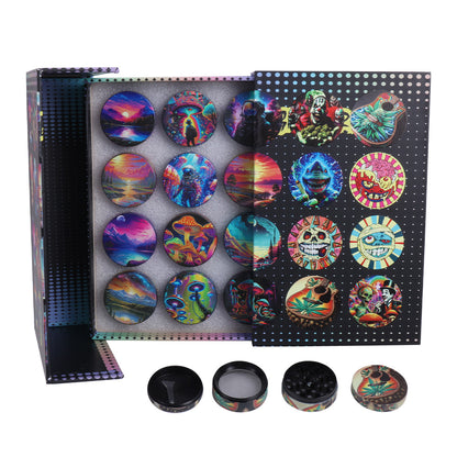 50mm 4 Layers Gift Set Herb Grinder Zinc Alloy Tobacco Grinder-20 PCS PACK