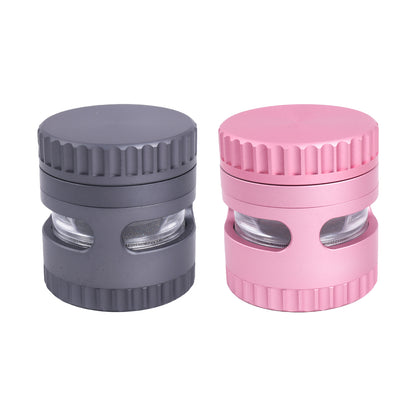 Jagged Cover Aluminum Alloy Herb Grinder with Window