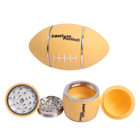 Rugby Football Herb Grinder 4 Layers-1 Piece Random Color