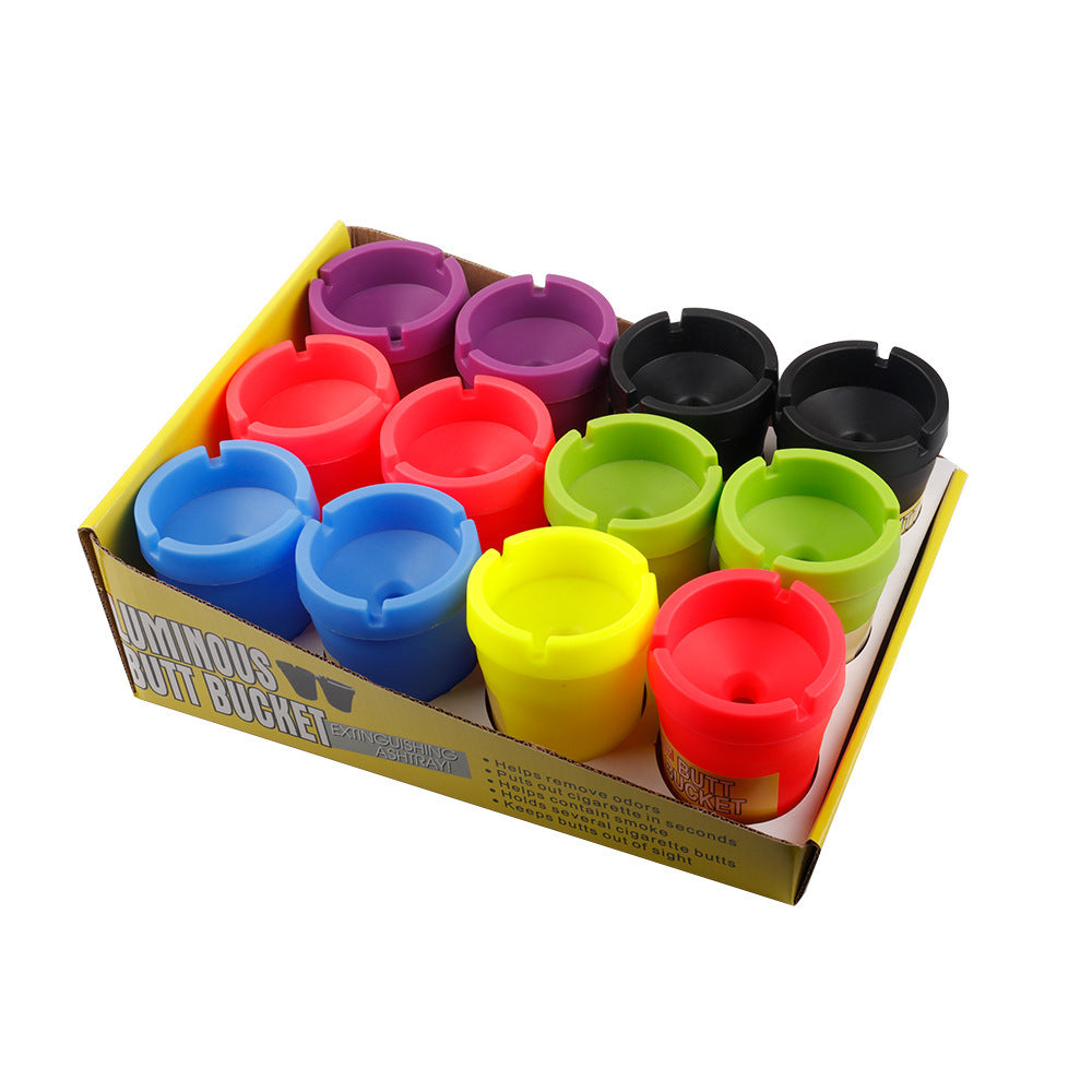 Cigarette Ash Tray for Car Windproof Plastic Butt Bucket Ashtray with Lid