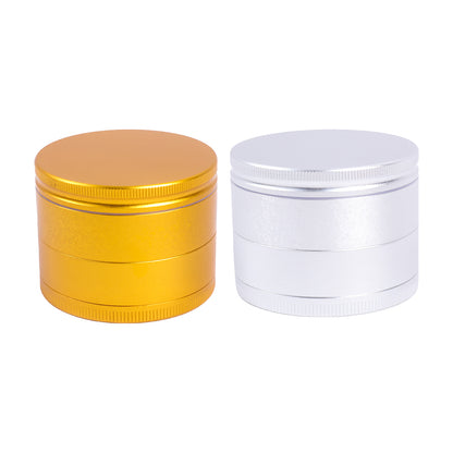 Aluminum Alloy Herb Grinder 4 Layers Curved Striping Lid