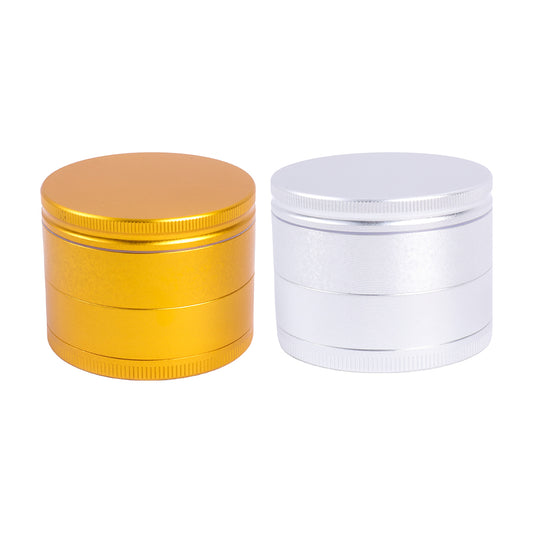Aluminum Alloy Herb Grinder 4 Layers Curved Striping Lid