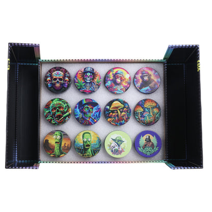Gift Set Zinc Alloy Herb Grinder Metal Tobacco Grinder-4 Layers 12 PCS PACK