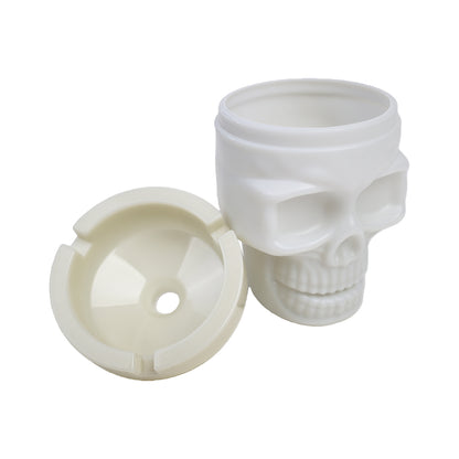 Glow in the Dark Plastic Skull Ash Tray-12 PCS in Display Box