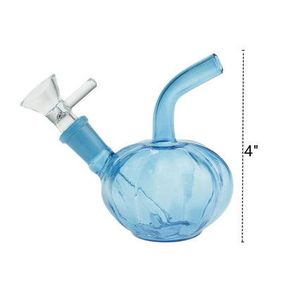 4 Inch Colored Mini Pumpkin Glass Bong Water Pipe Best Halloween Gift