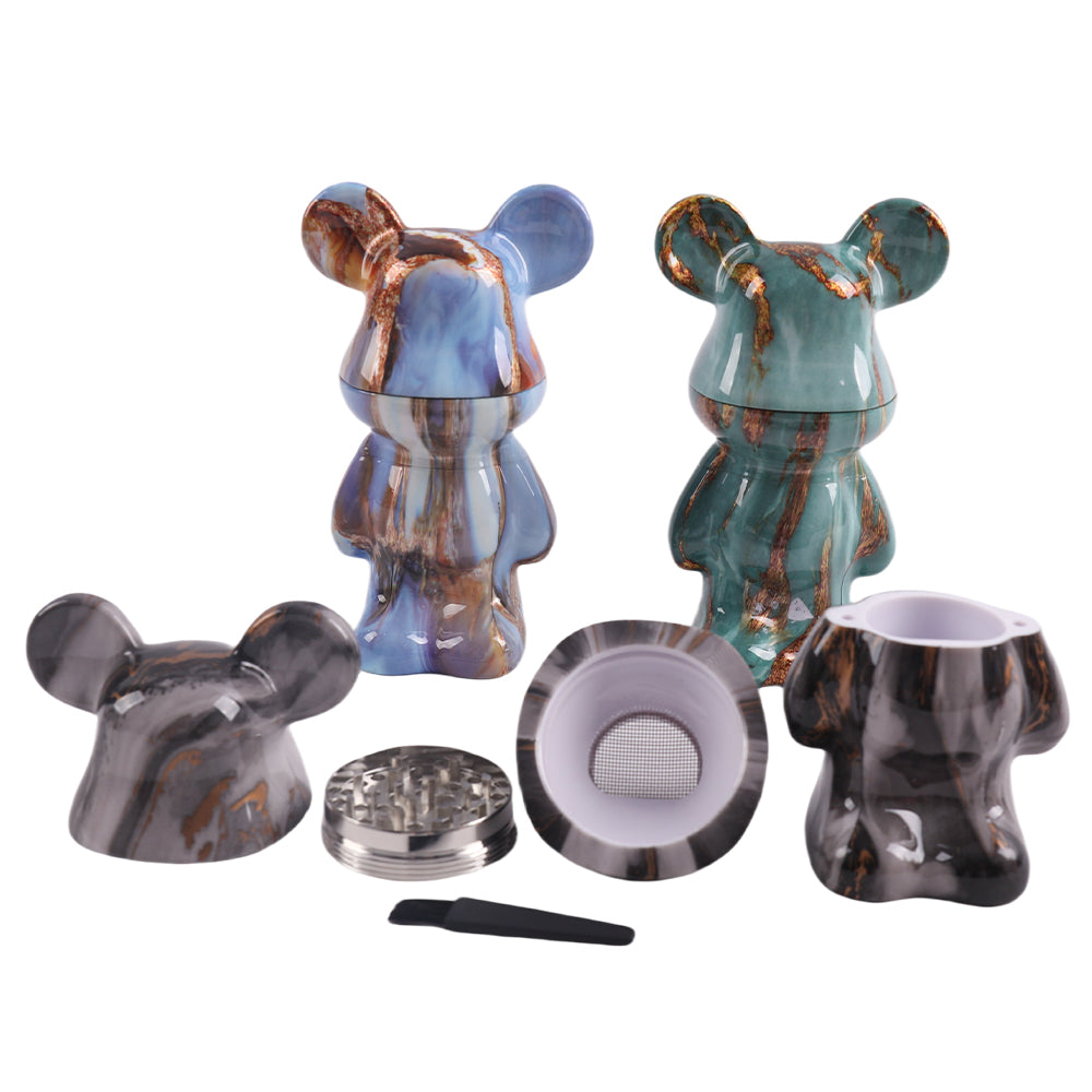 Water Transfer Printing Bear Grinder-6pcs/Display Box