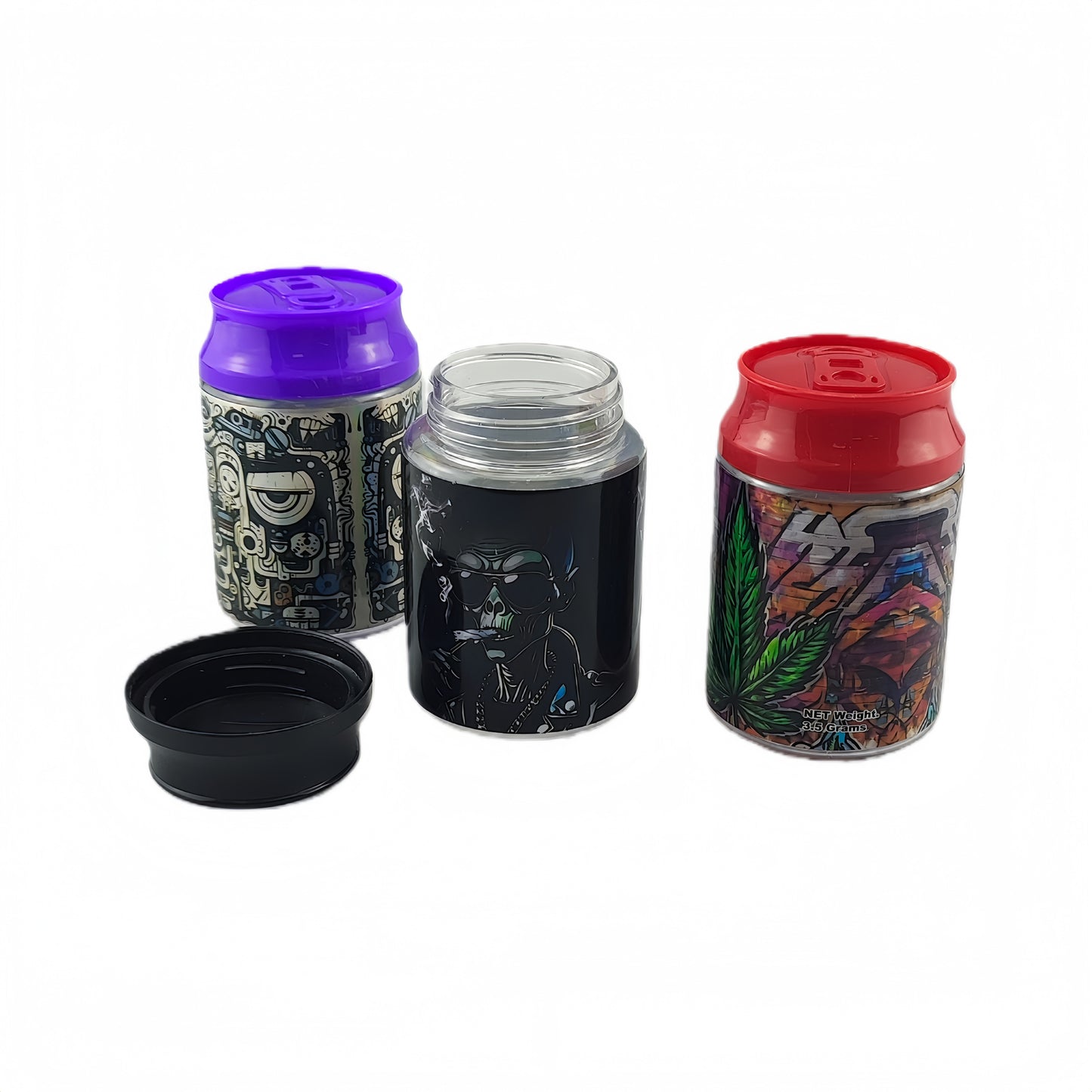 Plastic Can Stash Jar-12pcs/opp bag
