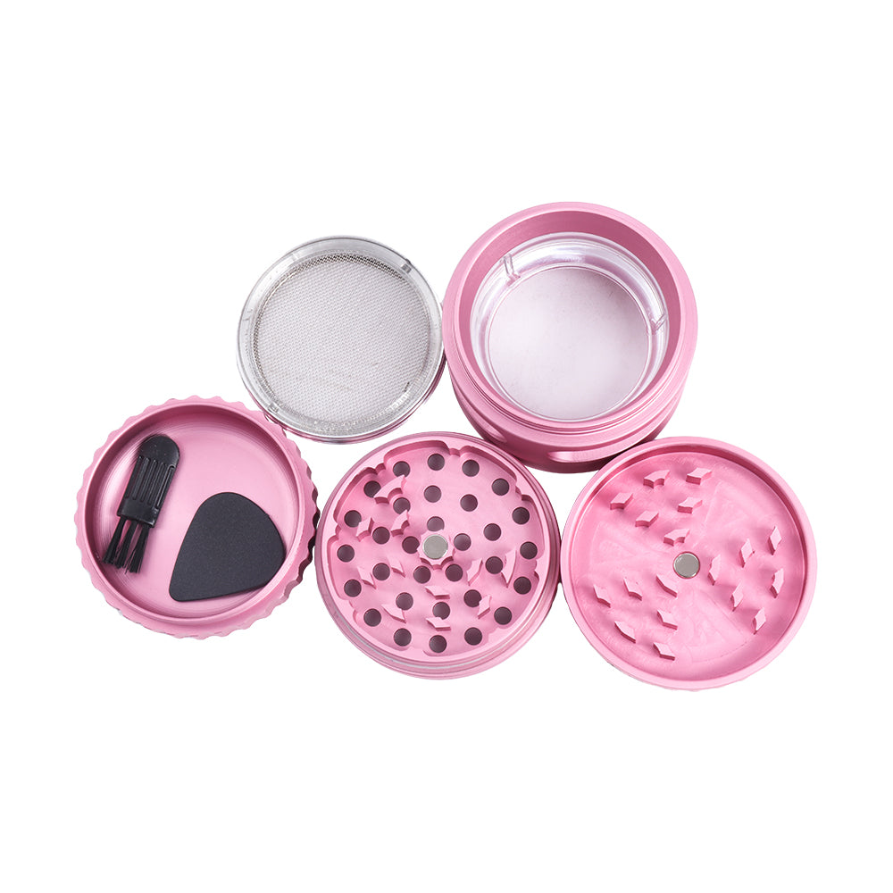 Jagged Cover Aluminum Alloy Herb Grinder with Window